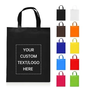 Custom Non Woven Tote Bag Colorful Reusable Shopping Carry Retail Store Promotional Bag Manufacturer