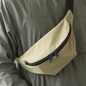 Custom Nylon Washing Cloth Simple Style Men Women Casual Crossbody Sling Fanny Pack Waist Belt Bag