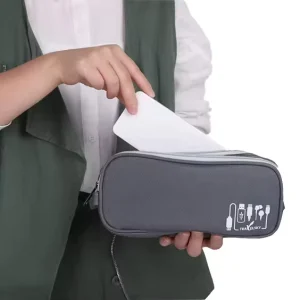 Custom OEM Logo Travel Digital Electronic Cable Organizer Bag Portable Zipper Digital Storage Bag