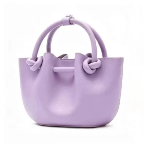 Custom OEM ODM Cute Pleated Tote Small Handbag Fashion Simple Two in One Bag Women Shoulder Bags with Knot