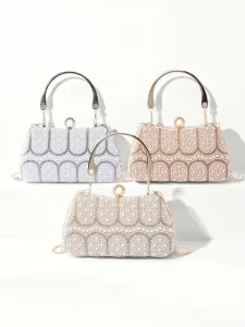 Custom Pearl Clutch Bag Evening Bags with Metal Chain Party Club Purse