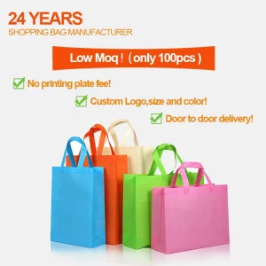 Custom Personalized Non Woven Bag Promotional Reusable Cloth Shopping Tote Bags pp Laminated Non Woven Shopping Bag