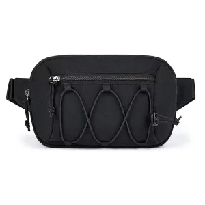 Custom Polyester Waist Bag Portable Reflective Running Pouch Belt for Hiking Cycling Workout with Zipper Closure
