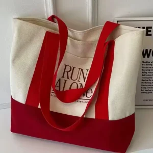 Custom Print ECO Friendly The Reusable Travel Cotton Canvas Women’s Tote Bag With Custom Printed Logo For Women
