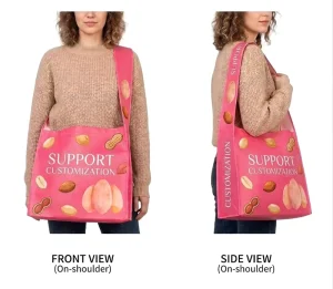 Custom Printed Laminated Non Woven Crossbody Shoulder Tote Bag Eco-Friendly Reusable Waterproof Large Capacity Trade Show