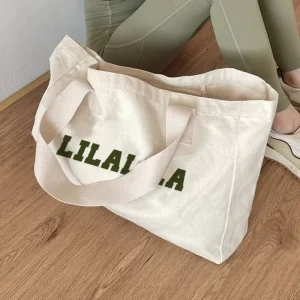 Custom Printed Logo Recycle Grocery Thick Strap Tote Bag Heavy Canvas Large Bulk Reusable Personalized Cotton Shopping Bag