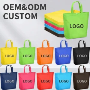 Custom Printed Long Handle Non Woven Garment Tote Reusable Eco Polypropylene Shopping Bag Manufacturer