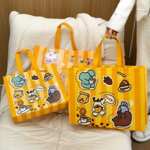 Custom Printed Non Woven Shopping Bag Reusable Eco Friendly PP Tote Bag for Advertising Supermarket Retail Use