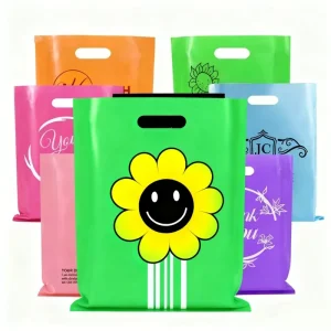 Custom Printed Plastic Gift Bags with Handle Logo Printing Shopping Bag OEM ODM