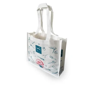 Custom Printed Pure PLA Non Woven Tote Bag Eco Friendly Biodegradable Reusable Bag