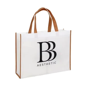 Custom Printed Recycle Reusable PP Laminated Non Woven Tote Shopping Bags