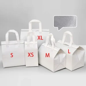 Custom Printed Reusable Non Woven Insulated Bag Thermal Food Delivery Bag