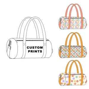 Custom Prints Travel Duffel Bags Smiling Sports Tote Gym Bag for Girls Boys Carry on Weekender Bags for Women