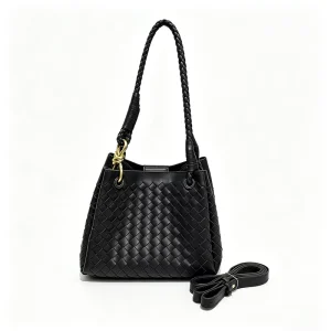 Custom Pu Fashion Woven Tote Bag Large Capacity Shoulder Hobo Bag for All Seasons