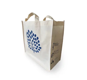 Custom Pure PLA Non Woven Tote Bag Biodegradable Reusable Eco Friendly Shopping Bag