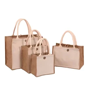 Custom Recyclable Reusable Shopping Supermarket Exhibition Gift PE+non woven Canvas Bags Custom Logo Screen Printed Design