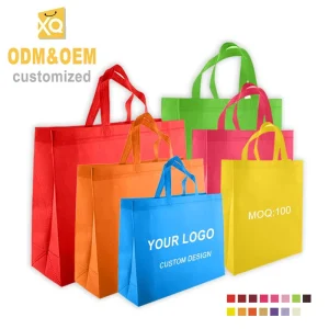 Custom Recycled Eco Friendly Reusable Cloth Grocery Supermarket Shopping Tote Bags pp Non Woven Fabric Bag