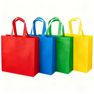 Custom Reusable Non-Woven Foldable Large Shopping Bag Hand Length Handle Shoulder Closure Cute Design for Supermarket
