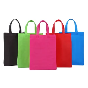 Custom Reusable Shopping Tote Bag with Patch Handle Gravure Printed Nonwoven Fabric Recyclable for Clothing and Fur Use