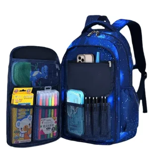 Custom School Backpacks for Students Unisex Zipper Closure Mesh Bookbags Waterproof Kids’ School Bags