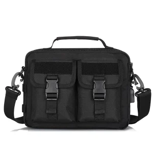 Custom Tactical Messenger Bag Multi-function Nylon Shoulder Briefcase Handbags with USB Port