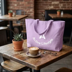 Custom Tote Bag Manufacturers 280gsm Heavy Duty Purple Travel Beach Bag Single Shoulder Colourful Tote Bag For Yoga