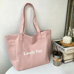Custom Tote Bag Spacious Canvas Tote Bag Market Shopping Bags Custom Pattern Womens Tote Bags