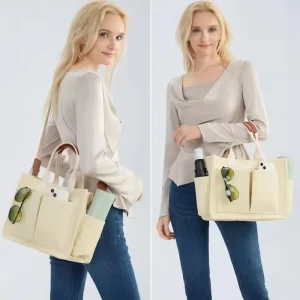 Custom Tote Bag for Women Crossbody Canvas Casual Handbag Hobo Work Satchel Bag Wide Shoulder Strap Trendy With logo