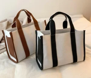 Custom Tote Bag for Women Crossbody Canvas Casual Handbag Hobo Work Satchel Bag Wide Shoulder Strap Trendy With logo