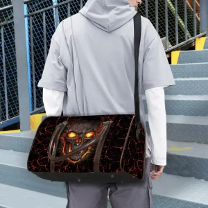 Custom Travel Bags Luggage Skull Pattern Design Large Capacity Travel Cosmetic Duffel Bag Hand Carry Travel Bag