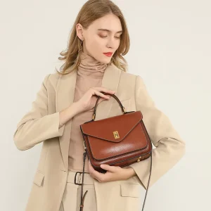 Custom Vintage Leather Crossbody Messenger Bag Women Purse and Handbags Genuine Leather Shoulder Bag for Women