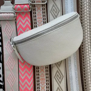 Custom Waist Travel Shoulder Crossbody Belt Bag, Leather with Straps