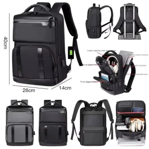 Custom Waterproof Lightweight Men’s Business Anti Theft School Mochilas Usb New Laptop Computer Bag Travel Backpacks