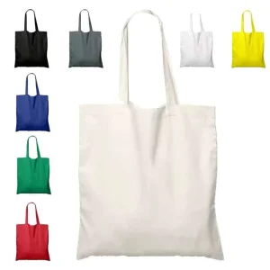 Custom Women’s Small Canvas Tote Bag Recyclable Reusable Printed Logo Woven Cotton Canvas for Daily Shopping Supermarket Use