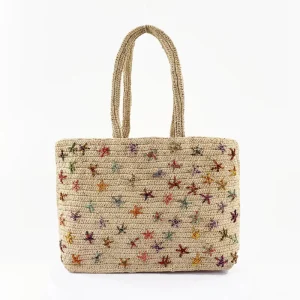 Custom Women’s Straw Bag Large Raffia Tote for Beach & Shopping Natural Woven Shoulder Bag