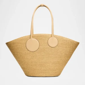 Custom Woven Straw Tote Bag Women Large Summer Beach Shoulder Bag Raffia Basket Tote OEM ODM