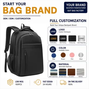 Custom logo Oem Business Men Waterproof School Bags Laptop Backpack