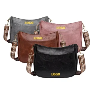 Custom logo PU Soft Leather Work Underarm Women’s Bag Customized Casual Ladies Shoulder Bag Large Capacity Retro Messenger Bag