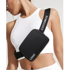 Custom logo Recyclable Nylon Fanny Pack Factory Everywhere Belt Bag Casual Sport Fanny Packs Nylon Running Waist Bag for Women