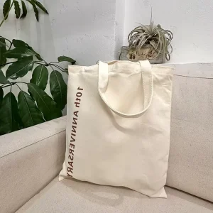 Customised Logo Cotton Tote Bag Durable Grocery Canvas Handbag Shopping Bags