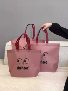 Customised Logo Customizable Eco Friendly Heat Bonding Non Woven Tote Bags Bottom Side Digital Printing Supermarket Bags