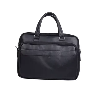 Customizable 15.6 Inch Portable Zipper Closure Fashion Briefcase Laptop Bag PU Waterproof Business Shoulder Messenger Soft
