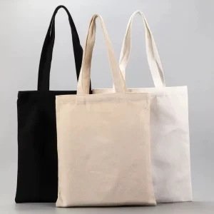 Customizable Custom 10oz Polyester Cotton Eco friendly Recyclable Promotional Use Tote Bag 34x39cm Long Handle