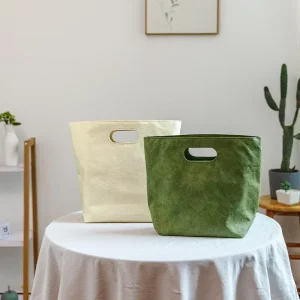 Customizable Logo Eco Friendly Durable Tote Handbag Waterproof Recyclable Shopping Bags for Tyvek Kraft Paper Bags