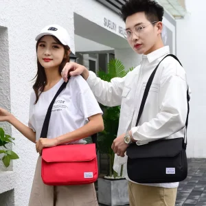 Customizable Messenger Bag Korean Version Simple Cover Shoulder Bag