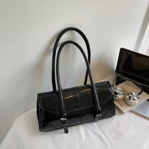 Customizable Newest Winter PU Leather Women’s Designer Single shoulder Handbags Zipper Hasp Closure Large