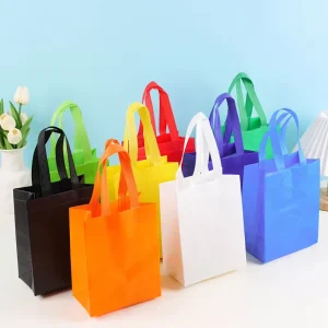 Customizable Reusable Non Woven Tote Bag Thick Eco Friendly Solid Color Blank Bag for Advertising Promotion