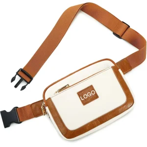 Customization PU Leather Crossbody Waterproof Zipper Closure Multi-colors Fashionable Unisex Waist Bags