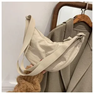 Customize Casual Nylon Hobos Crossbody Bag Women Shoulder Bags Large Capacity Tote Travel Shopper Zipper Closure