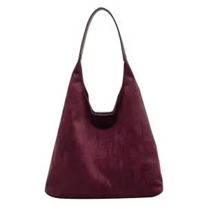 Customize Logo Hobo Bags for Women Soft Retro Shoulder Bag With Pu Leather Cosmetic Pouch Slouchy Suede Tote Bag Underarm Bag